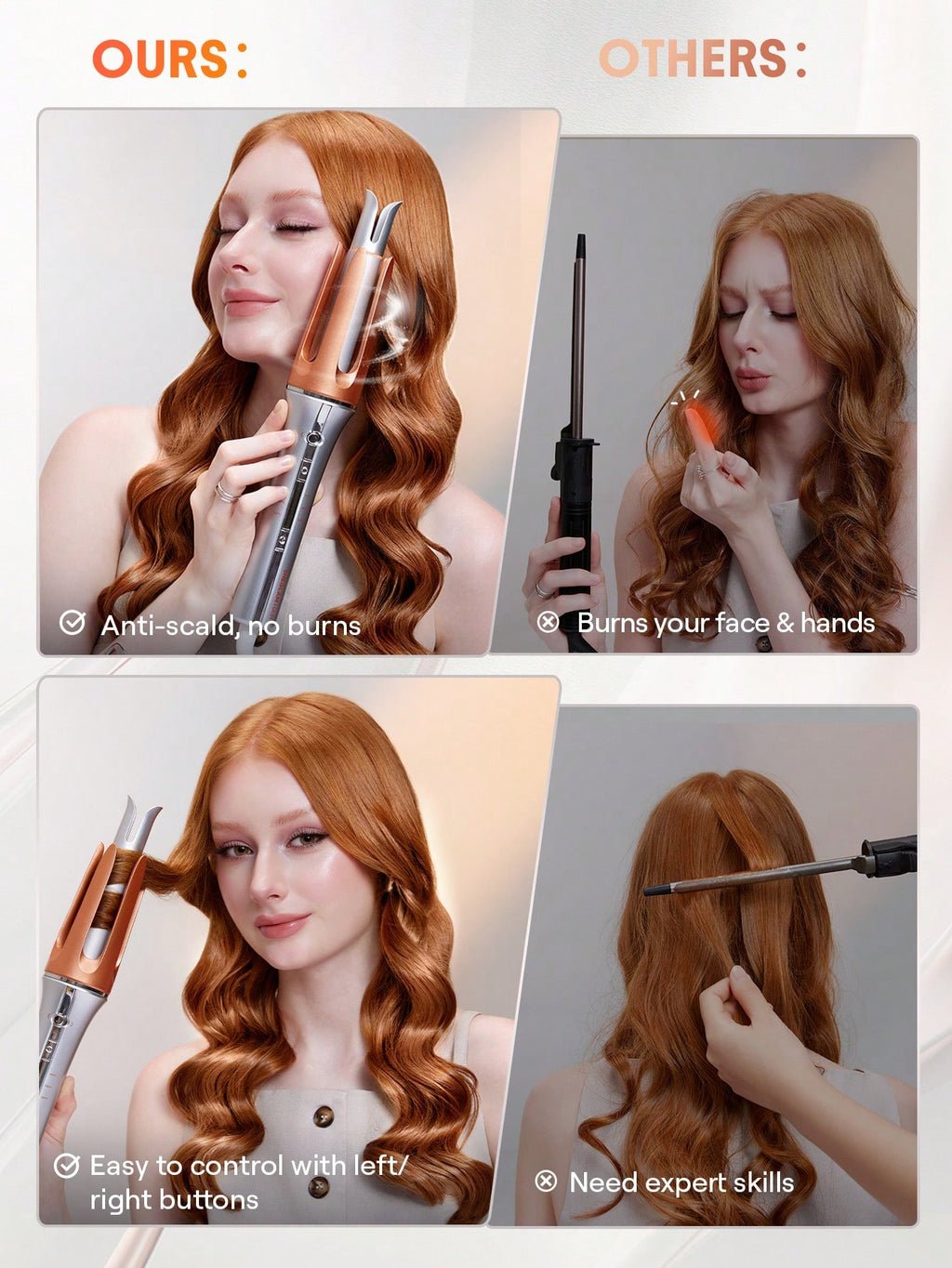 SHEGLAM Hair Automatic Curling Iron - RareReed