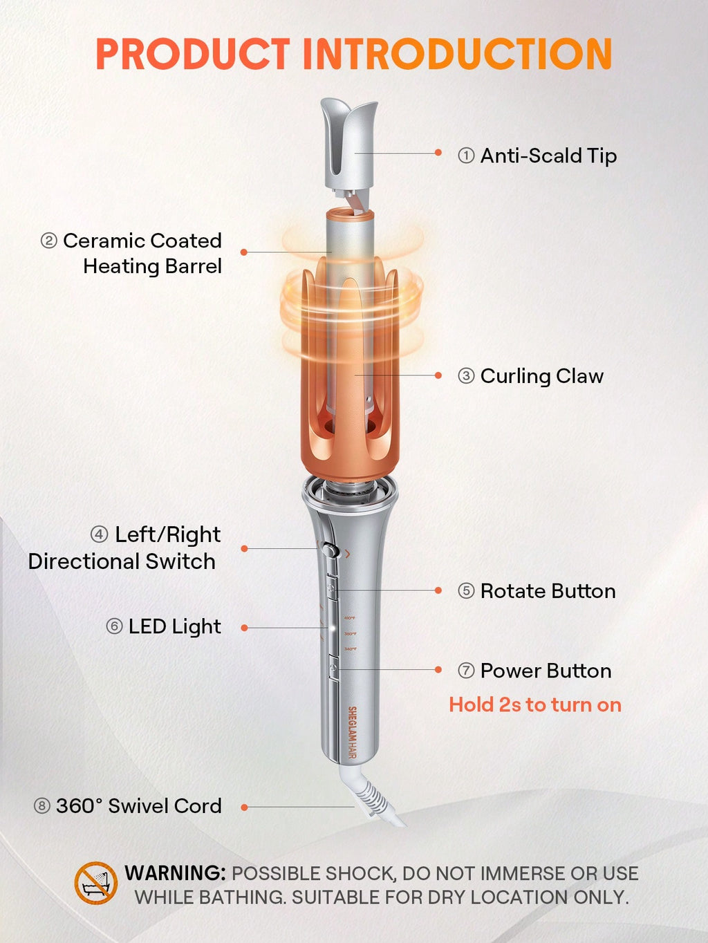 SHEGLAM Hair Automatic Curling Iron - RareReed